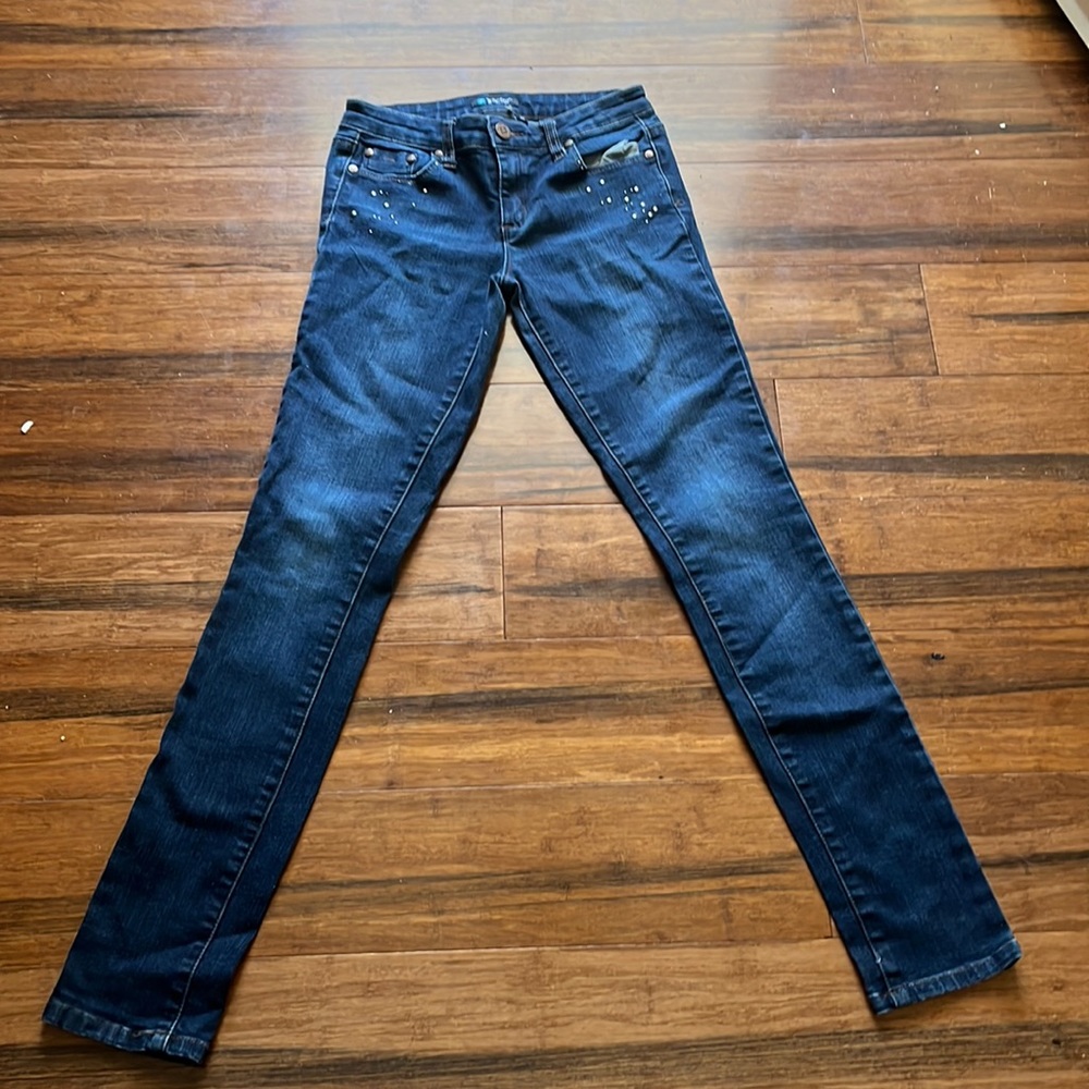 Tractor Dark blue sparkle jeans.